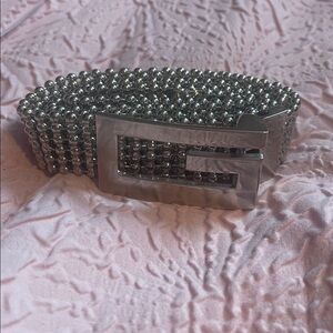 GUESS Mesh Silver Belt